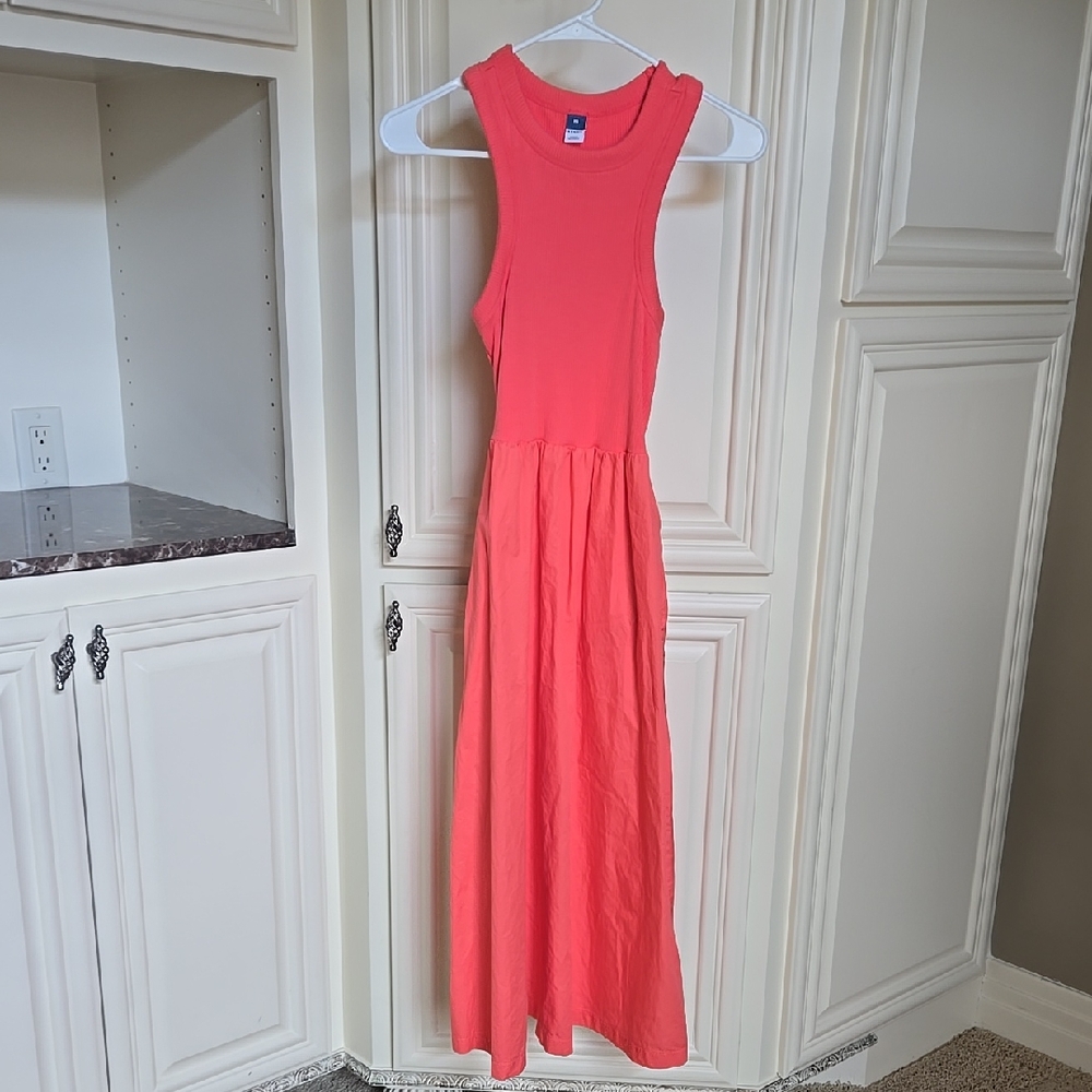 Old Navy Vibrant Coral Maxi Dress